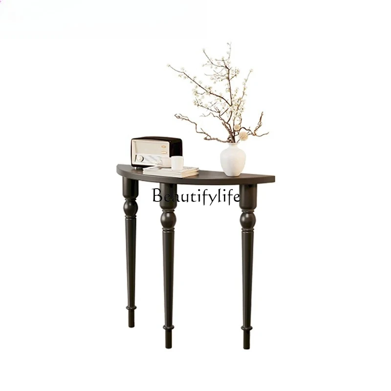 light luxury solid wood entrance table modern simple entrance corridor semi-round table living room wall narrow table
light luxury solid wood entrance table modern simple entrance corridor semi-round table living room wall narrow table