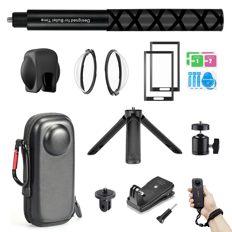 HD Glass Lens Guards for Insta360 X5 Camera Accessories Tempered Glass Film Lens Cap PU Bag Tripod Selfie Stick Wrist Strap
HD Glass Lens Guards for Insta360 X5 Camera Accessories Tempered Glass Film Lens Cap PU Bag Tripod Selfie Stick Wrist Strap