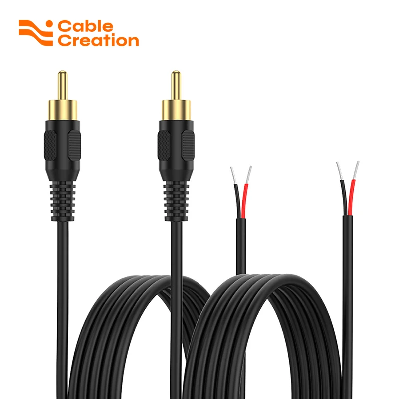 CableCreation RCA to Speaker Wire Adapter, 2 Bare Wire Cables to RCA Plug Adapter Repair Cord 2Pack 20AWG
CableCreation RCA to Speaker Wire Adapter, 2 Bare Wire Cables to RCA Plug Adapter Repair Cord 2Pack 20AWG