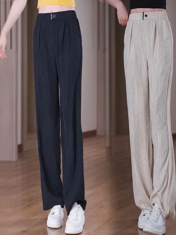 High Waist Wide Leg Pants Women's Loose Drapey Straight Casual Trousers Slimming Long Pants Spring Fashion Korean Style
High Waist Wide Leg Pants Women's Loose Drapey Straight Casual Trousers Slimming Long Pants Spring Fashion Korean Style