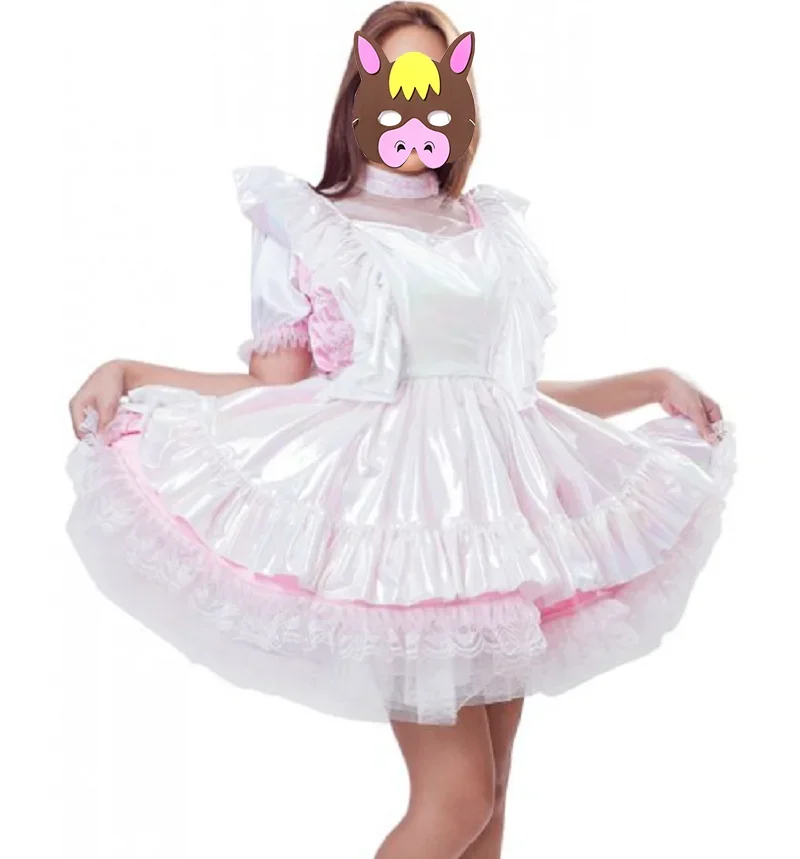 French Hot Selling Lockable Sissy White Fluffy Dress Gothic Maid Costume Customization
French Hot Selling Lockable Sissy White Fluffy Dress Gothic Maid Costume Customization