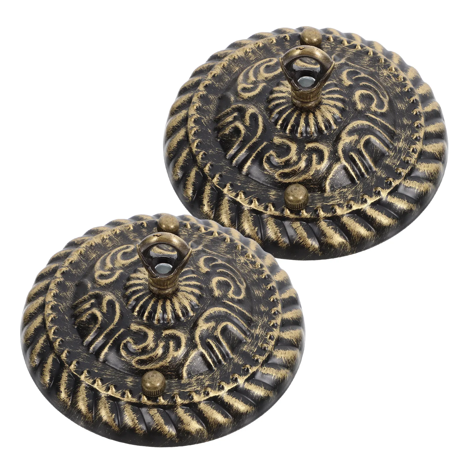 2Pcs Vintage Ceiling Canopy Retro Round Metal Mounting Plate Decorative Embossed Pattern Ceiling Light Cover for Pendant Lights
2Pcs Vintage Ceiling Canopy Retro Round Metal Mounting Plate Decorative Embossed Pattern Ceiling Light Cover for Pendant Lights