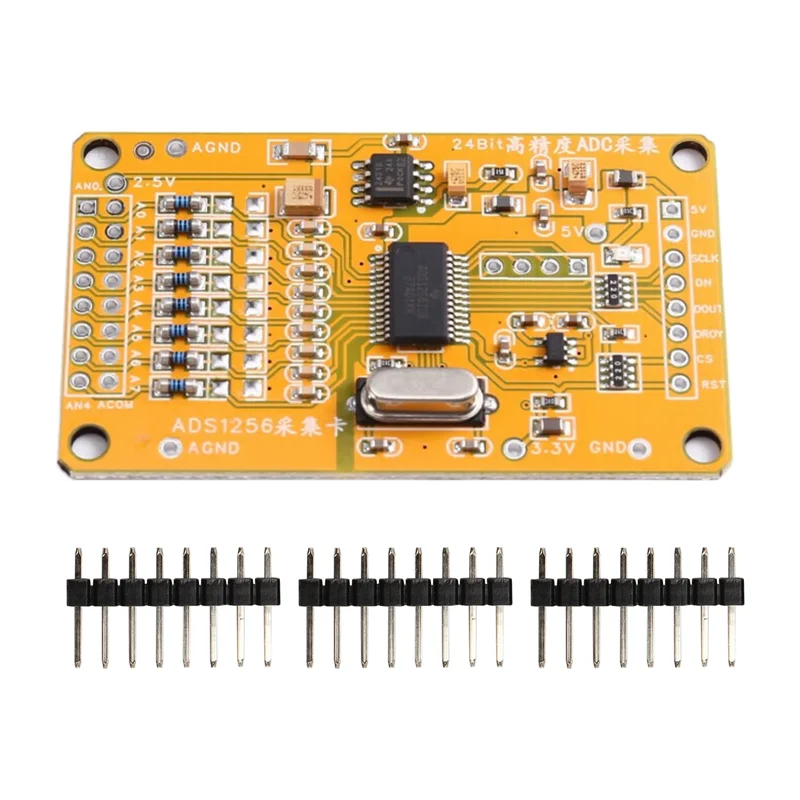 HFES AD-Precision 24-Bit ADC8 Road AD Module ADS1256 Precision ADC Data Acquisition Functionality