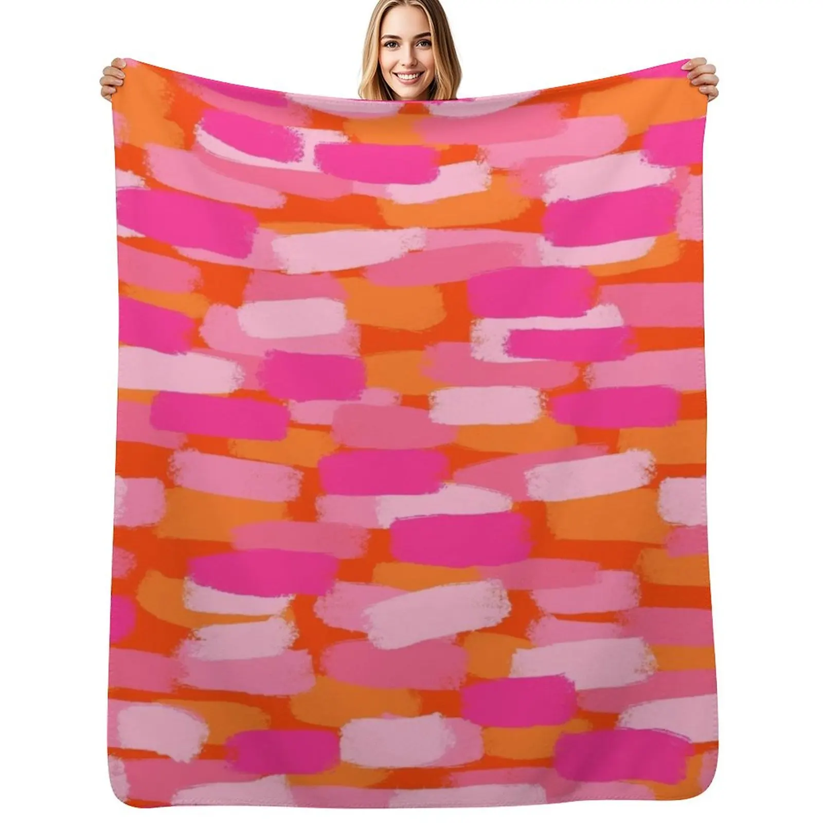 Hot Pink and Orange, Brush Stroke Effect, Abstract Throw Blanket bed plaid Furry Luxury Thicken Blankets For Baby Blankets 
Hot Pink and Orange, Brush Stroke Effect, Abstract Throw Blanket bed plaid Furry Luxury Thicken Blankets For Baby Blankets