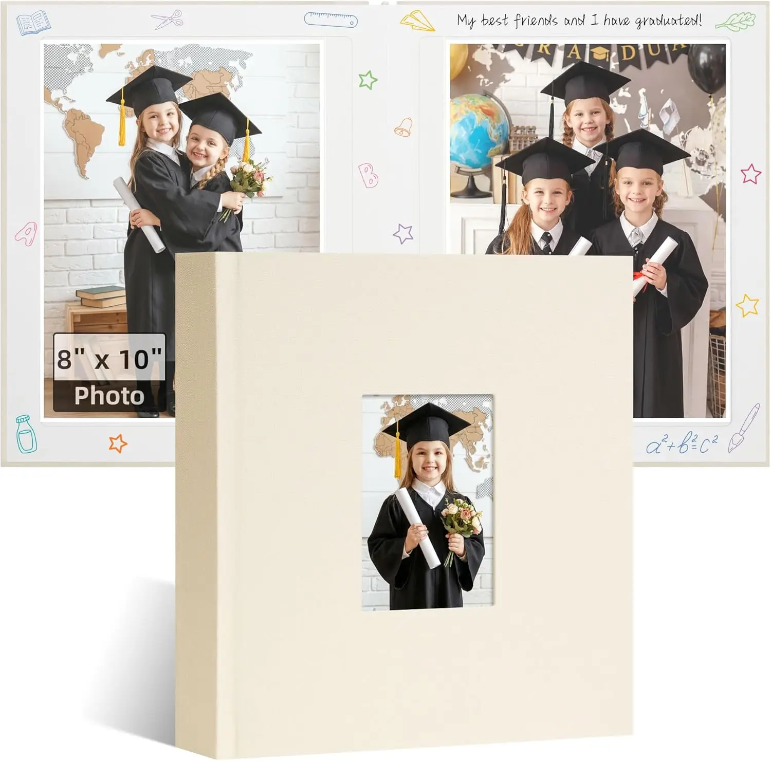 Photo Album 8x10 30 Pockets, Fabric Cover Memory Book with Writing Space for Artwork Family Wedding Baby, Beige
Photo Album 8x10 30 Pockets, Fabric Cover Memory Book with Writing Space for Artwork Family Wedding Baby, Beige