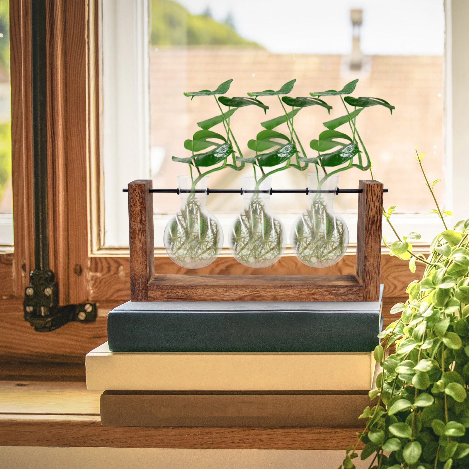 1Pcs Vintage Bulb Shape Glass Vase Rustic Wooden Holder Green Plant Container Home Office Wedding Decoration Glass Vase
1Pcs Vintage Bulb Shape Glass Vase Rustic Wooden Holder Green Plant Container Home Office Wedding Decoration Glass Vase