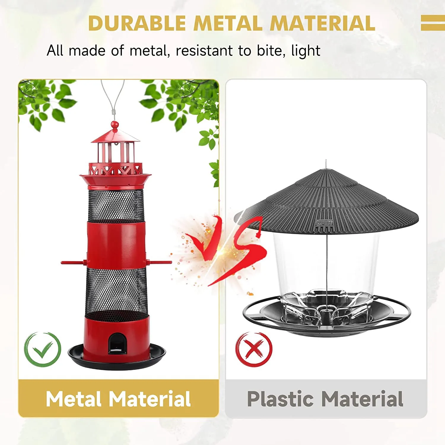 Bird Feeders Outdoors Hanging Squirrel Proof Wild Bird Feeder Outside Metal Bird Seed Feeder Birdcage For Birds Black-A74P
Bird Feeders Outdoors Hanging Squirrel Proof Wild Bird Feeder Outside Metal Bird Seed Feeder Birdcage For Birds Black-A74P