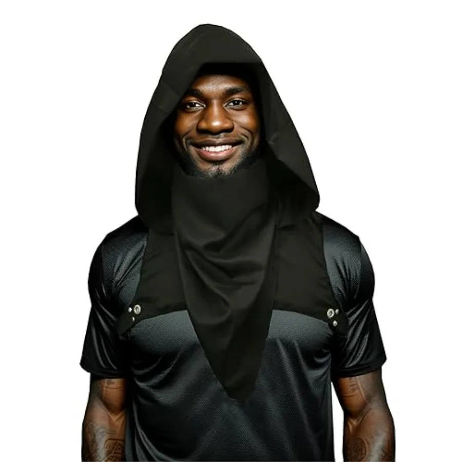 Fabric Cowl Hood Cyberpunk Mask Rogue Hood Cowl Mask Hooded Cloak Cyberpunk Costume Hoods Black
Fabric Cowl Hood Cyberpunk Mask Rogue Hood Cowl Mask Hooded Cloak Cyberpunk Costume Hoods Black