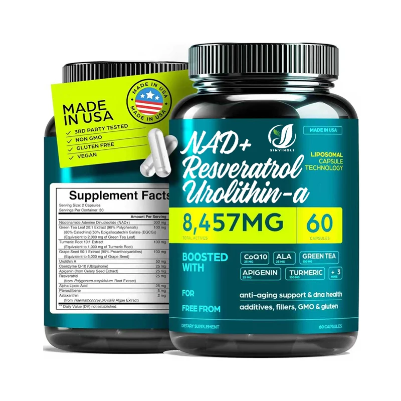 NAD Supplement 8457mg Extra Strength, Containing Urea A, Resveratrol, Coenzyme Q10, and Alpha Lipoic Acid.
NAD Supplement 8457mg Extra Strength, Containing Urea A, Resveratrol, Coenzyme Q10, and Alpha Lipoic Acid.