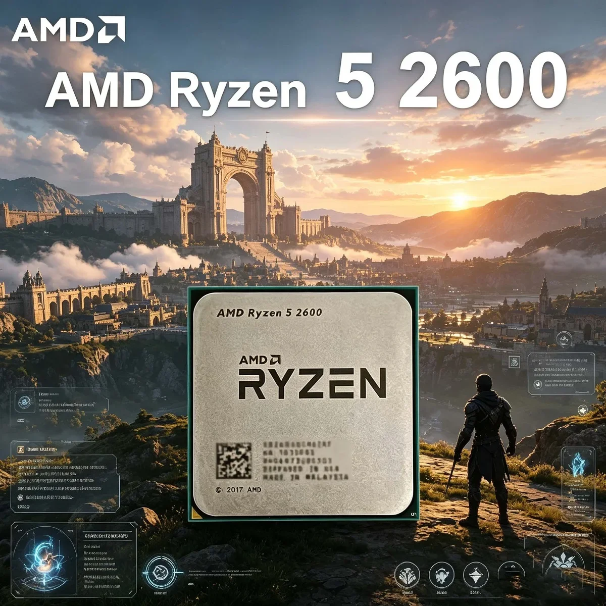 AMD Ryzen 5 R5 2600 3.4GHz Processor CPU Socket AM4 6-Core 12-Thread for Gaming And Office Use
AMD Ryzen 5 R5 2600 3.4GHz Processor CPU Socket AM4 6-Core 12-Thread for Gaming And Office Use