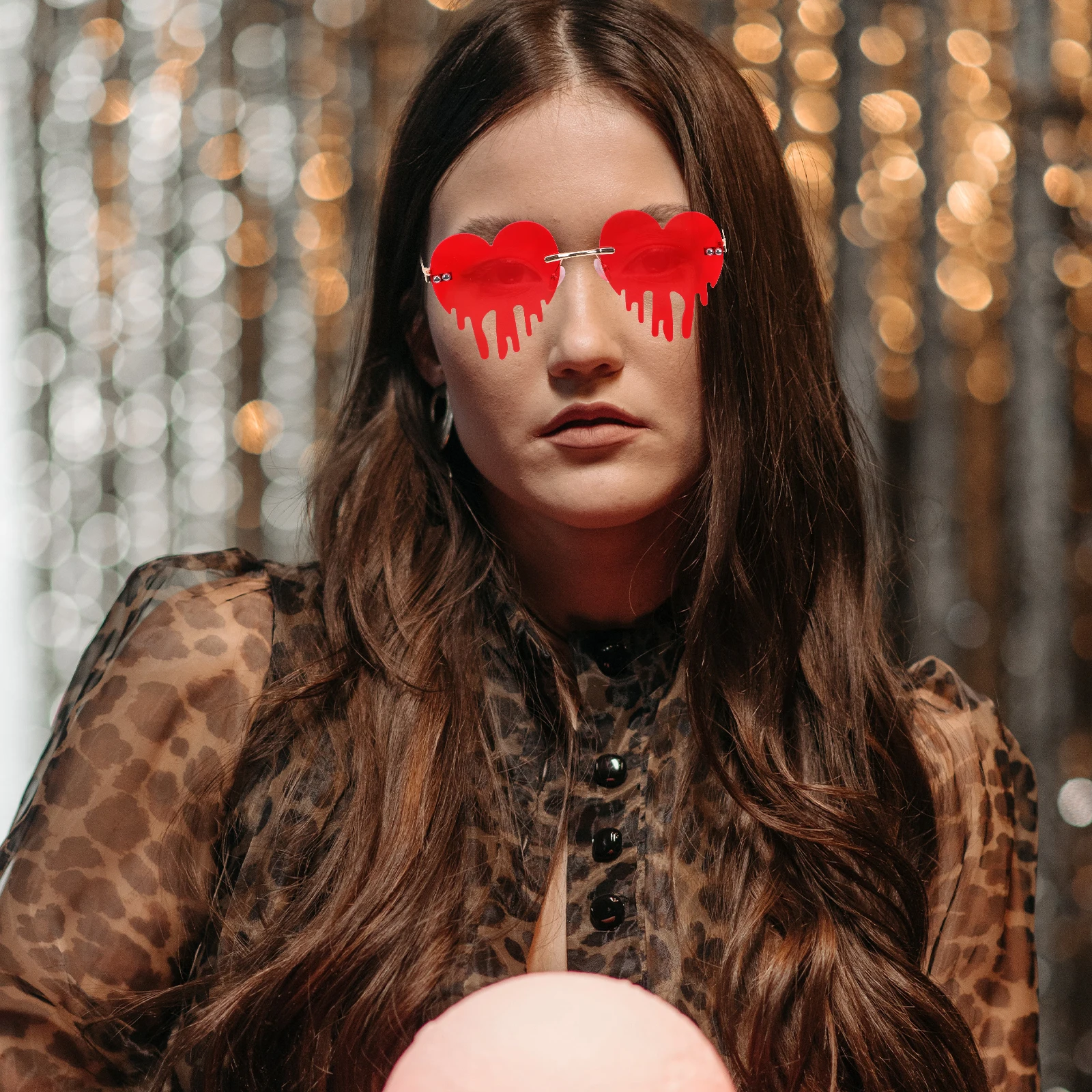 Unique Heart shaped Sunglasses Fashion Eyeglasses Novelty Party Decorative Rimless Lightweight PC Design For Festival
Unique Heart shaped Sunglasses Fashion Eyeglasses Novelty Party Decorative Rimless Lightweight PC Design For Festival