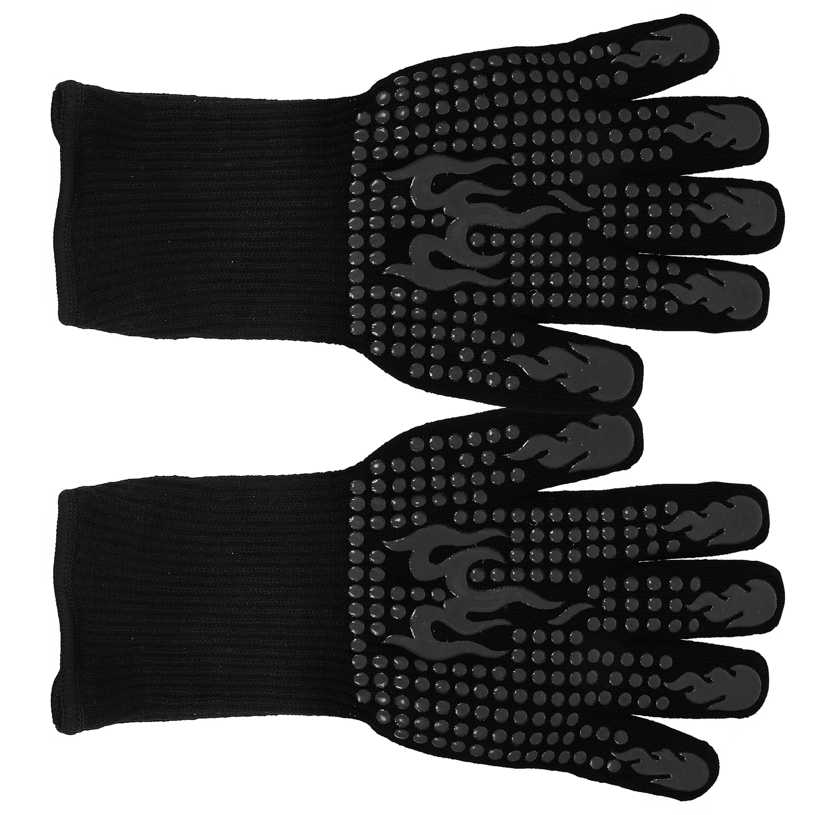 Silicone Gloves Heat Resistant Oven Mitts Black Thickened Anti Scald Baking Kitchen Barbecue Gloves Insulated Five Finger Design
Silicone Gloves Heat Resistant Oven Mitts Black Thickened Anti Scald Baking Kitchen Barbecue Gloves Insulated Five Finger Design