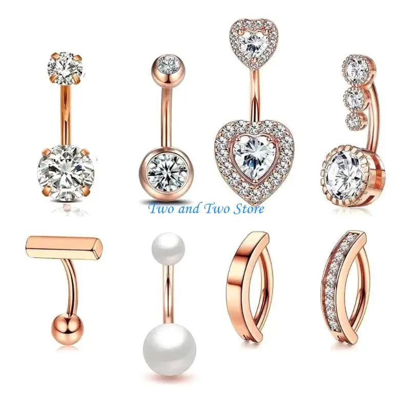 HX6F Set of 8 Belly Button Rings Surgical Stainless Steel Belly Rings Clickers Belly
HX6F Set of 8 Belly Button Rings Surgical Stainless Steel Belly Rings Clickers Belly