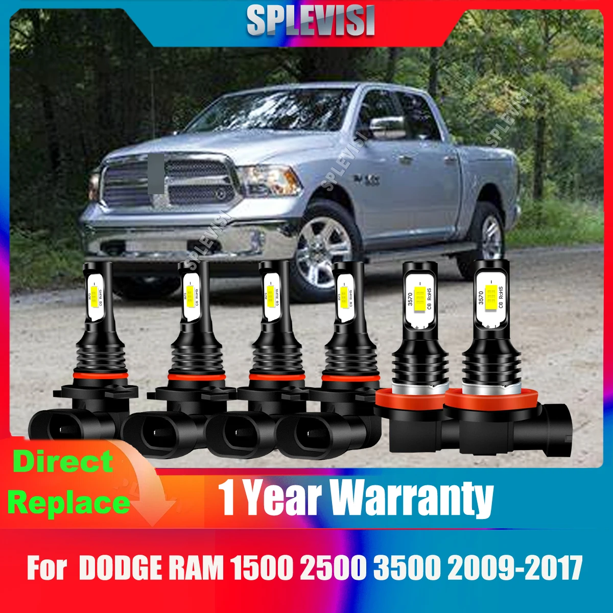 Automotive Aulbs LED Headlight Fog Light Xenon White For DODGE RAM 1500 2500 3500 2009 2010 2011 2012 2013 2014 2015 2016 2017
Automotive Aulbs LED Headlight Fog Light Xenon White For DODGE RAM 1500 2500 3500 2009 2010 2011 2012 2013 2014 2015 2016 2017