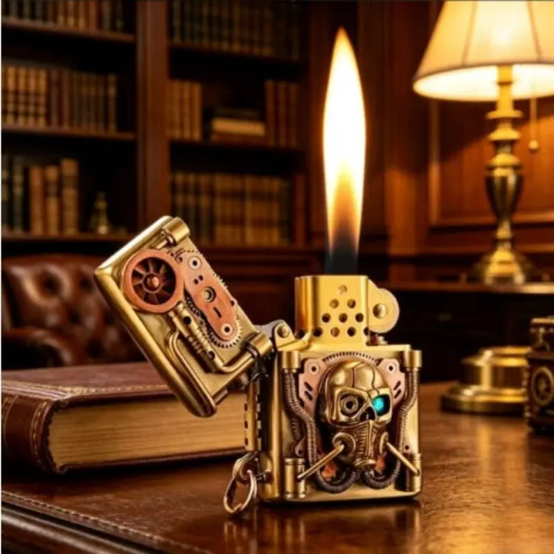 ZORRO Punk Style Copper Mechanical Lighter Hunter Torch Small Smoking Tool High Quality Gift for Men
ZORRO Punk Style Copper Mechanical Lighter Hunter Torch Small Smoking Tool High Quality Gift for Men