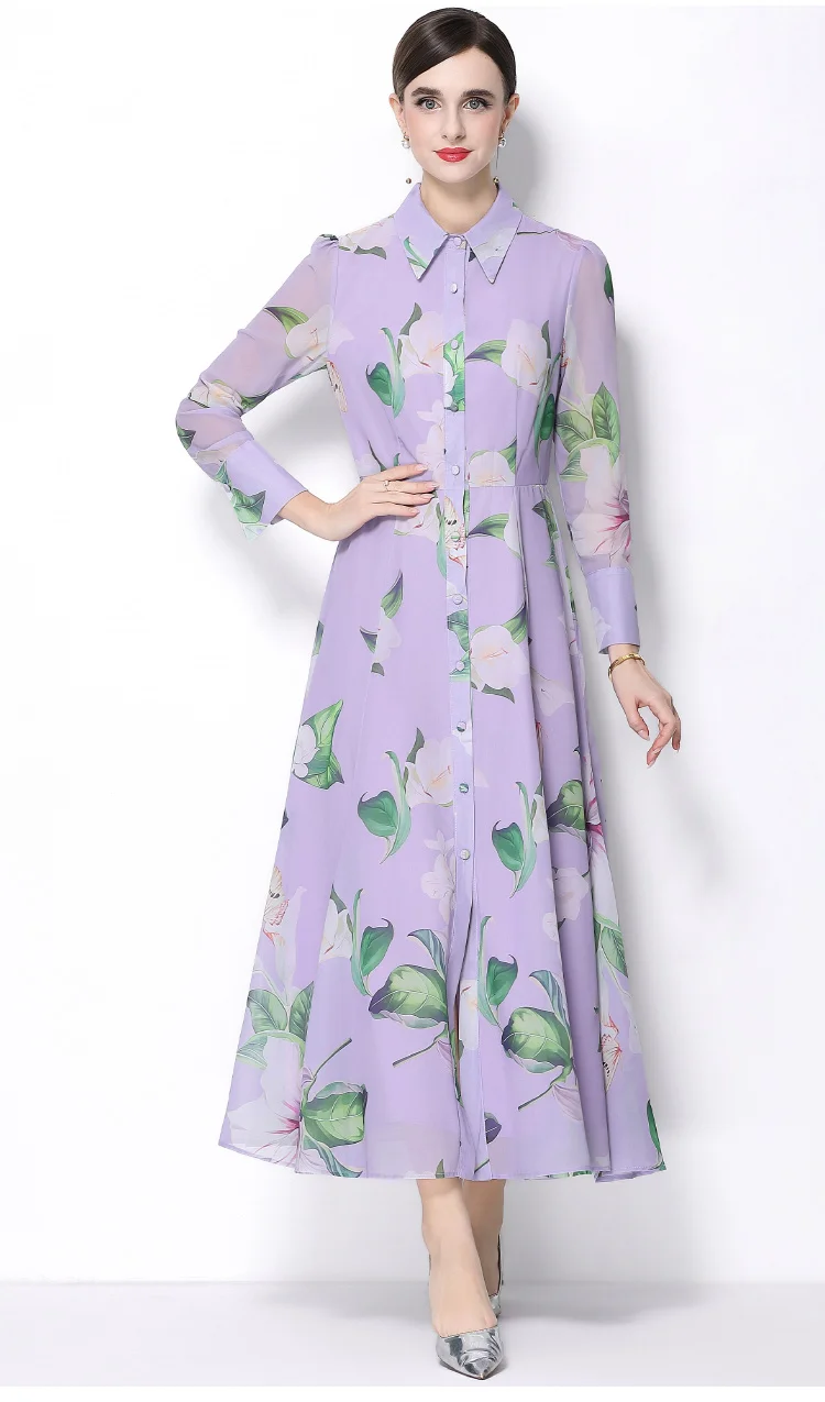 Elegant Beach Chiffon Super Long Dress for Women Spring Summer 2026 Full Sleeve Slim Chic Maxi Dress Single Breasted Chic Style
Elegant Beach Chiffon Super Long Dress for Women Spring Summer 2026 Full Sleeve Slim Chic Maxi Dress Single Breasted Chic Style