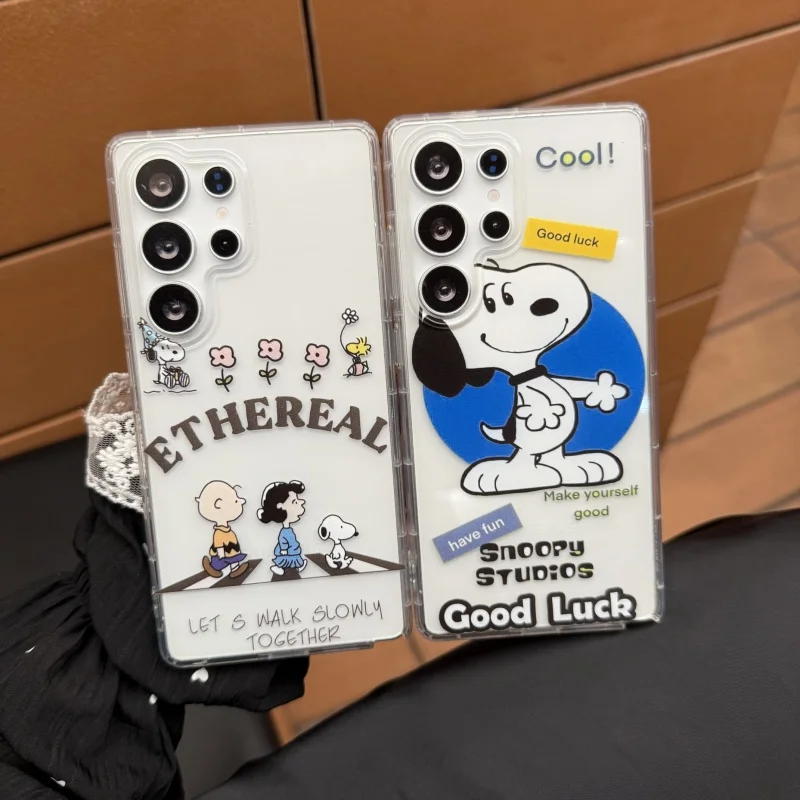 Cute Cartoon Snoopy Holder Soft Clear TPU Phone Case For Phone Case For Samsung S22 S23 S24 S25 Ultra S30 Plus Note10 20 Cover
Cute Cartoon Snoopy Holder Soft Clear TPU Phone Case For Phone Case For Samsung S22 S23 S24 S25 Ultra S30 Plus Note10 20 Cover