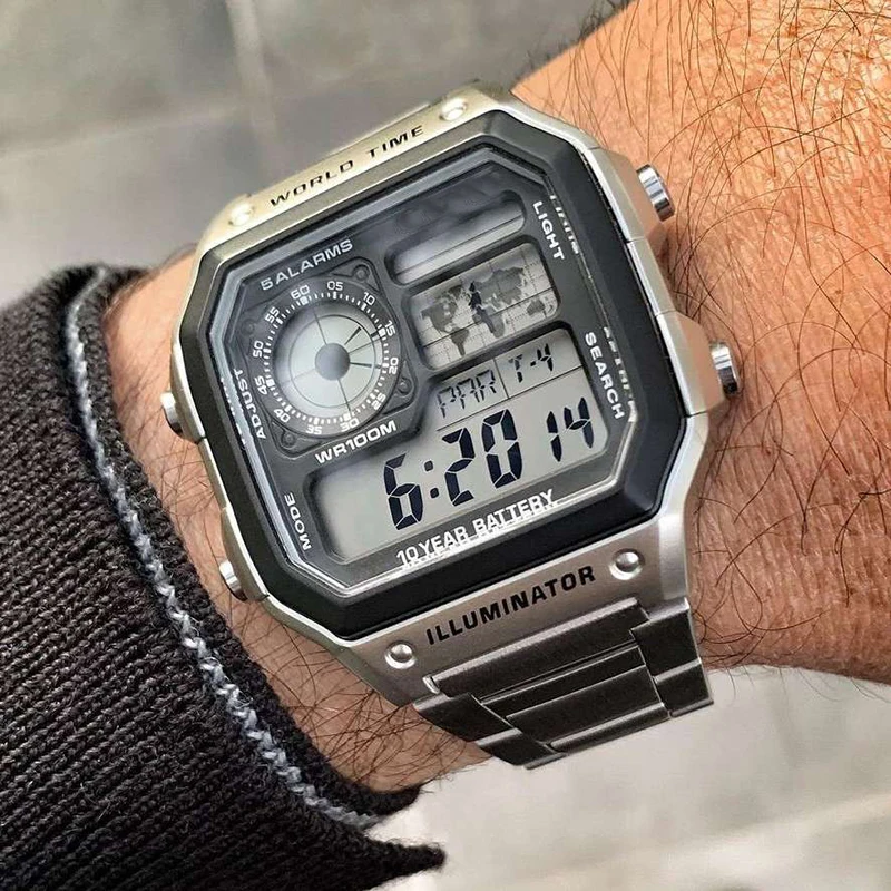 Luxury Casual Watch Men Waterproof Stainless Steel Business Digital Watches LED Alarm Clock Electronic Women Sport Wristwatch
Luxury Casual Watch Men Waterproof Stainless Steel Business Digital Watches LED Alarm Clock Electronic Women Sport Wristwatch