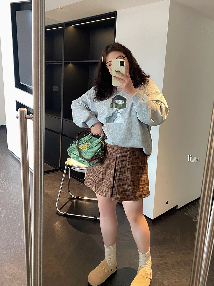 plus Size Autumn Winter Blue Plaid A-Line Skirt High Waist Half Body Skirt Small Bead Peach Large Size Women's Fashion
plus Size Autumn Winter Blue Plaid A-Line Skirt High Waist Half Body Skirt Small Bead Peach Large Size Women's Fashion