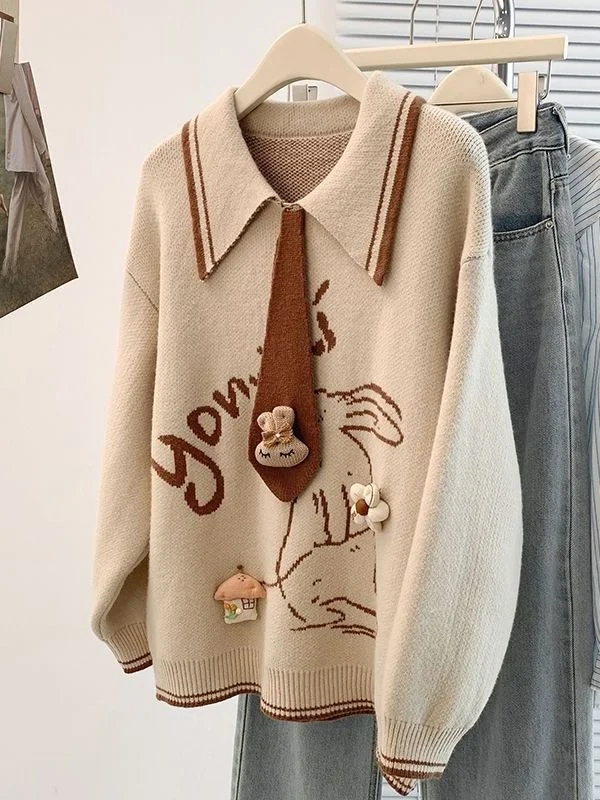 Вязаный свитер с воротником-стойкой в мультяшном стиле для женщин, модный повседневный, осенне-зимний, новинка, мягкий полиэстер
Вязаный свитер с воротником-стойкой в мультяшном стиле для женщин, модный повседневный, осенне-зимний, новинка, мягкий полиэстер