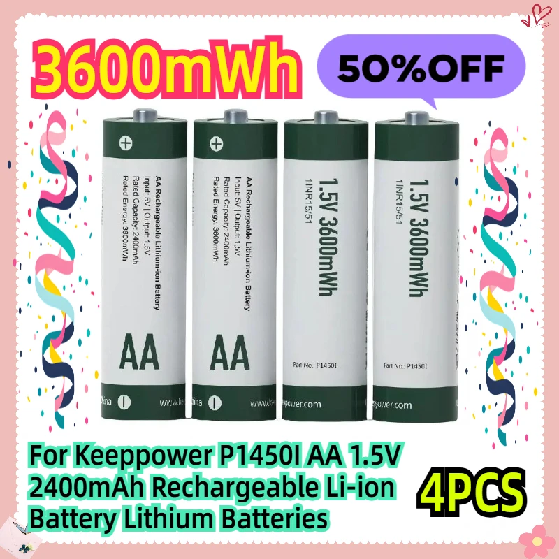 Для Keeppower P1450I AA 1,5 В 2400 мАч литий-ионная аккумуляторная батарея 3600 мВтч литиевые батареи
Для Keeppower P1450I AA 1,5 В 2400 мАч литий-ионная аккумуляторная батарея 3600 мВтч литиевые батареи