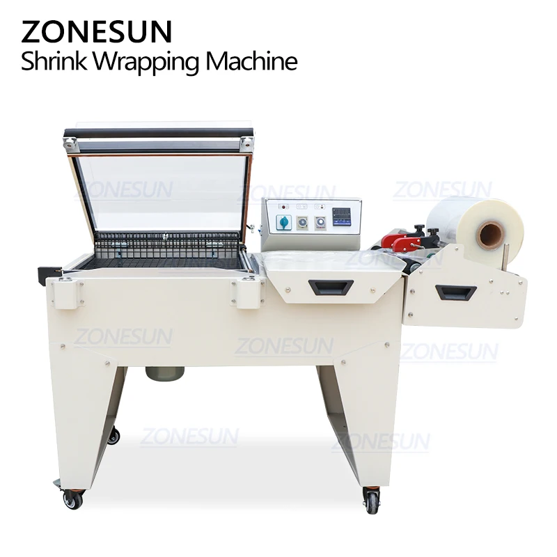 ZONESUN ZS-SX5540 Semi Automatic Chamber Carton L-type Sealing and Cutting Film Shrink Wrapping Machine
ZONESUN ZS-SX5540 Semi Automatic Chamber Carton L-type Sealing and Cutting Film Shrink Wrapping Machine