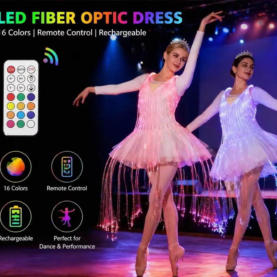 Women's Color Changing LED Dance Dress Light up Skirt with Remote Control for Rave Party Halloween Performance Costume
Women's Color Changing LED Dance Dress Light up Skirt with Remote Control for Rave Party Halloween Performance Costume