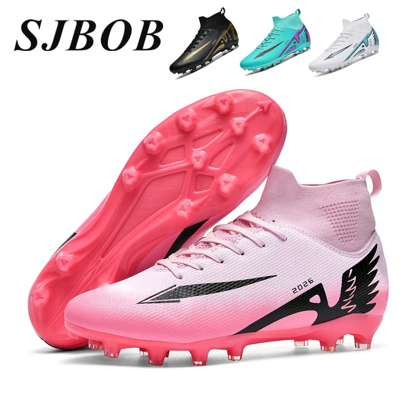 Pink Soccer Boots Men Sneakers High Top TF/AG Football Shoes For Man Plus Size 35-46 Football Field Boots Man chuteira de campo
Pink Soccer Boots Men Sneakers High Top TF/AG Football Shoes For Man Plus Size 35-46 Football Field Boots Man chuteira de campo