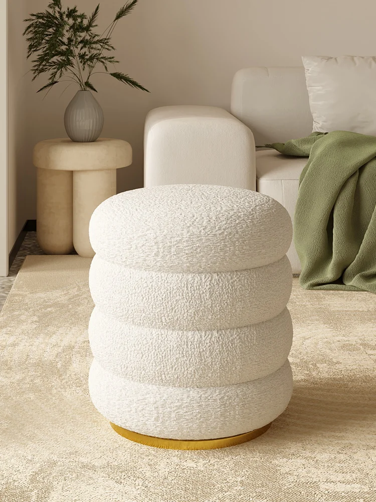 Nordic dressing table, stool, cream style, modern living room, light luxury, simple manicure, low round stool
Nordic dressing table, stool, cream style, modern living room, light luxury, simple manicure, low round stool