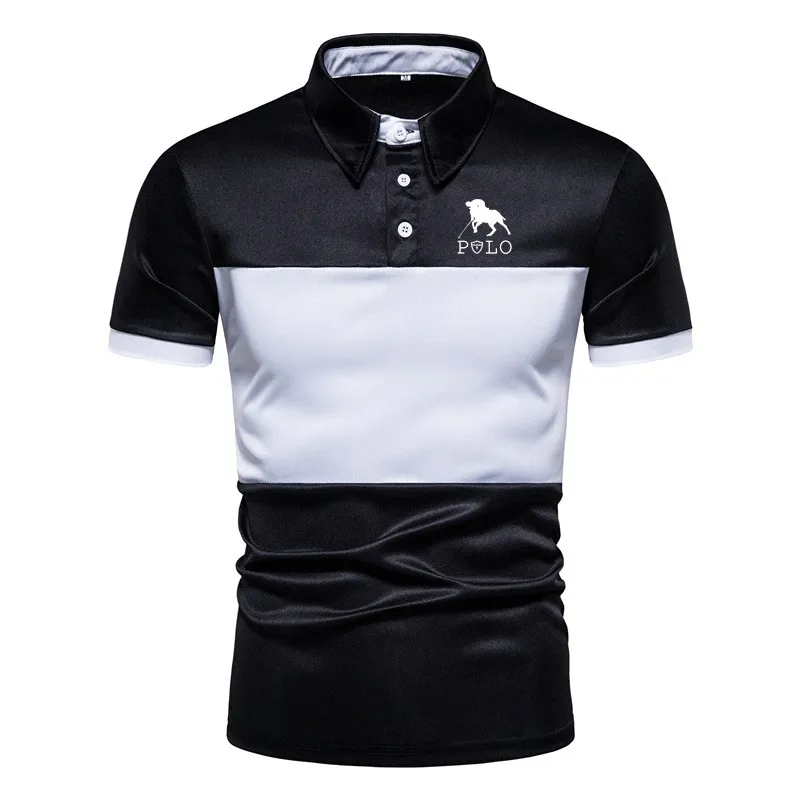2025 summer new short sleeved polo shirt men's spliced slim fit short sleeved top
2025 summer new short sleeved polo shirt men's spliced slim fit short sleeved top