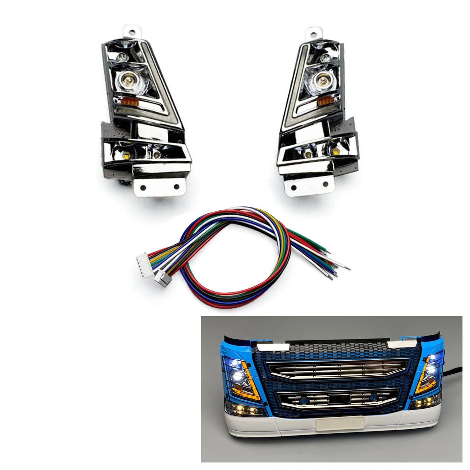 Plastic Head Lamp Flowing Water Light for 1/14 DIY Tamiya Remote Control Tractor Truck VO FH16 XL750 56360 56362 RC Lorry Car
Plastic Head Lamp Flowing Water Light for 1/14 DIY Tamiya Remote Control Tractor Truck VO FH16 XL750 56360 56362 RC Lorry Car
