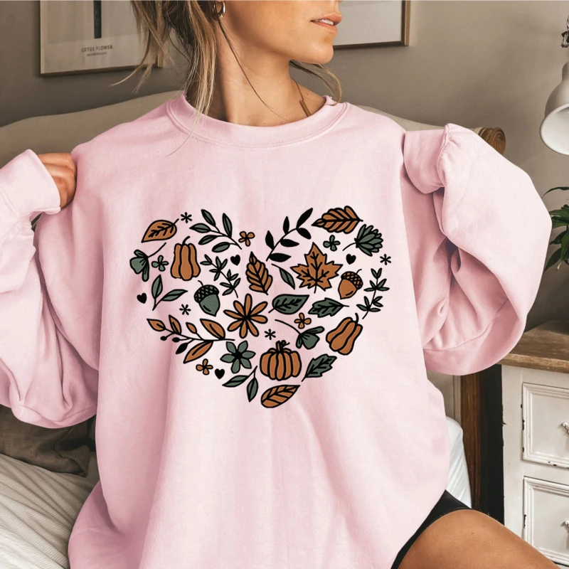 Vintage Thanksgiving Heart Sweatshirt Women Flower Pumpkin Season Sweater Fall Shirt Gift for Thanksgiving Fashion Casual Hoodie
Vintage Thanksgiving Heart Sweatshirt Women Flower Pumpkin Season Sweater Fall Shirt Gift for Thanksgiving Fashion Casual Hoodie