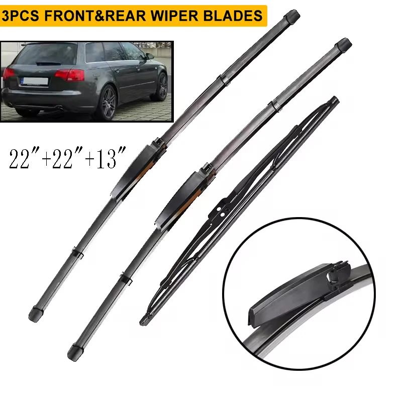 Wiper LHD Front & Rear Wiper Blades Set For Audi A4 B6 B7 Avant 2004 - 2008 Windshield Windscreen Window 22"+22"+13"
Wiper LHD Front & Rear Wiper Blades Set For Audi A4 B6 B7 Avant 2004 - 2008 Windshield Windscreen Window 22"+22"+13"