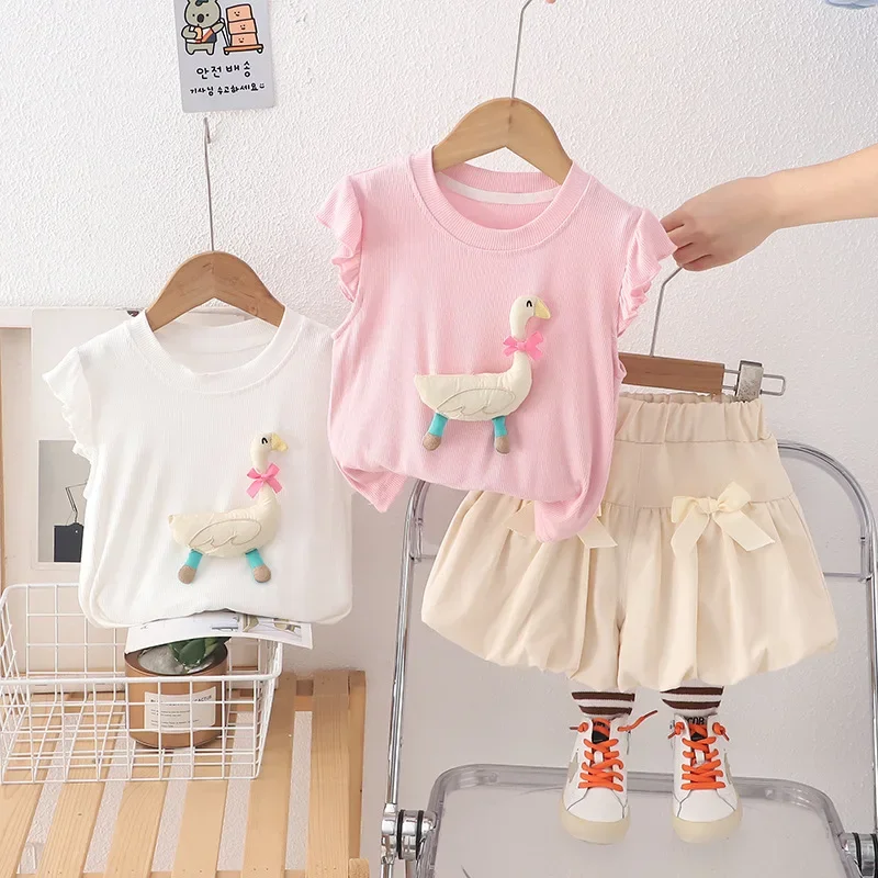 New Summer Baby Clothes Suit Children Cute Vest Shorts 2Pcs/Sets Kids Girls Clothing Infant Fashion Costume Toddler Tracksuits
New Summer Baby Clothes Suit Children Cute Vest Shorts 2Pcs/Sets Kids Girls Clothing Infant Fashion Costume Toddler Tracksuits