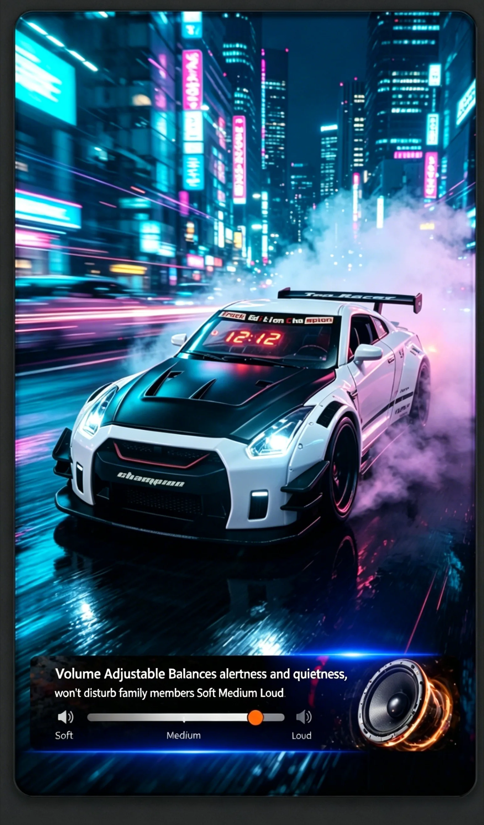 LED Display Sports Car Alarm Clock with Realistic Engine Sounds, Dynamic Flame Effects, for Bedroom Decor & Gifts
LED Display Sports Car Alarm Clock with Realistic Engine Sounds, Dynamic Flame Effects, for Bedroom Decor & Gifts