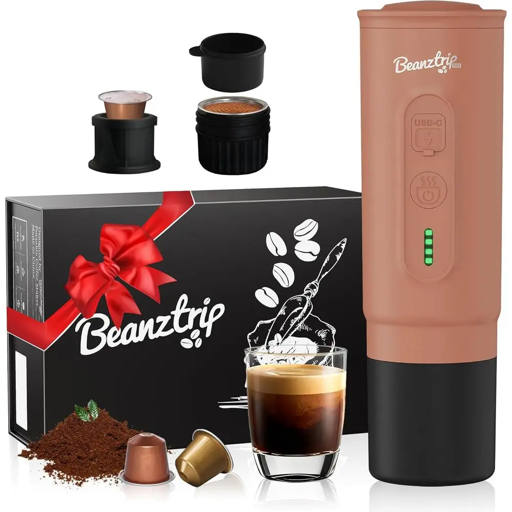 Portable Mini Electric Coffee Maker, Compatible with Ground Coffee, Ideal for Travel and Camping, 20 Bar Pressure, Self-Heating
Portable Mini Electric Coffee Maker, Compatible with Ground Coffee, Ideal for Travel and Camping, 20 Bar Pressure, Self-Heating
