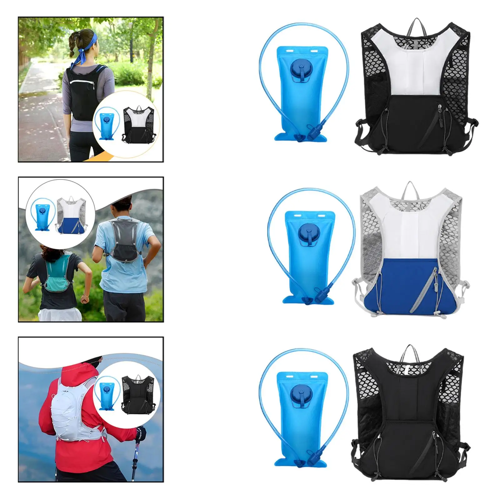 2L Hydration Pack Lightweight Backpack with Multiple Carry Options for Running Cycling Camping Outdoor Race
2L Hydration Pack Lightweight Backpack with Multiple Carry Options for Running Cycling Camping Outdoor Race