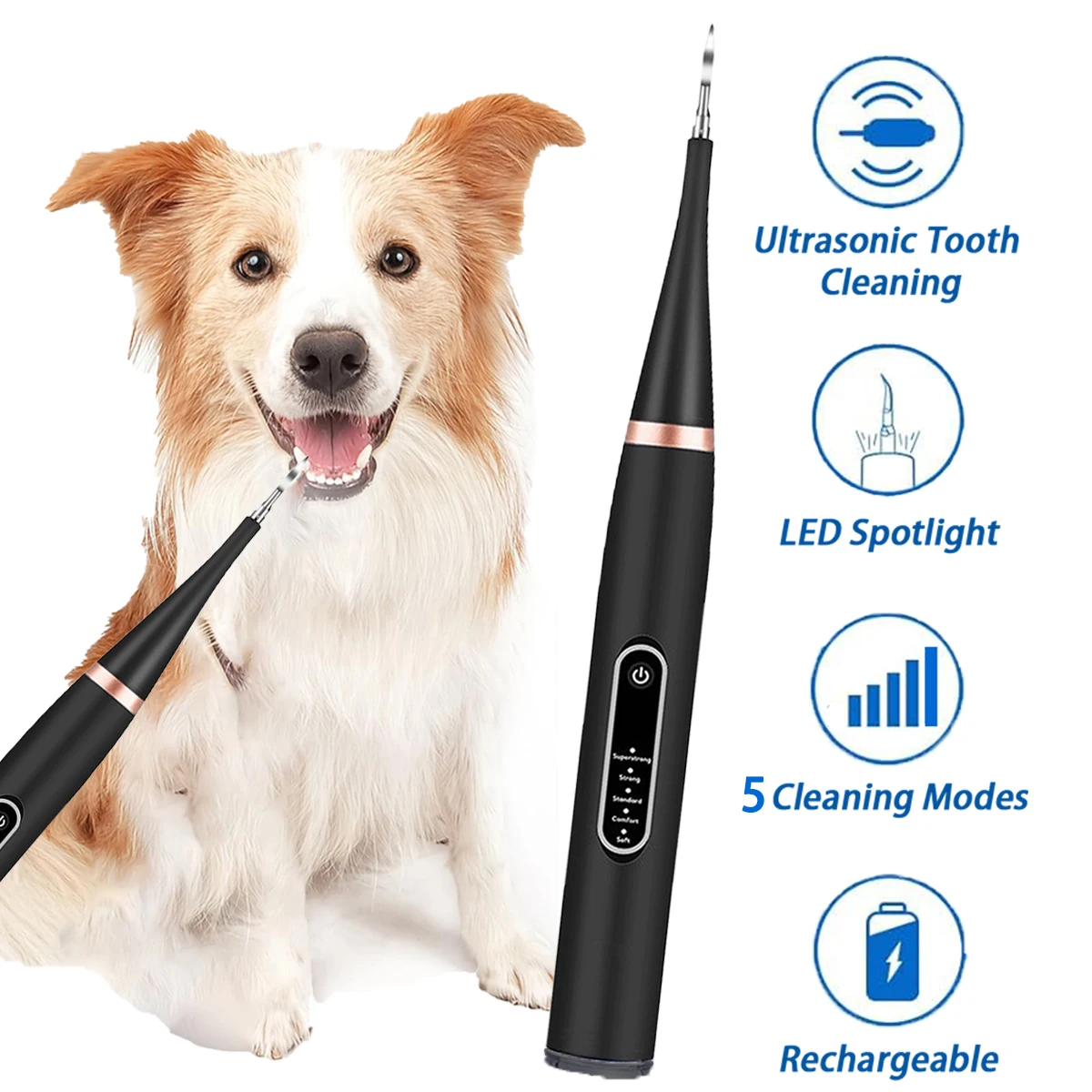 Средство для удаления налета на зубах со светодиодной подсветкой, 5-режимная электрическая зубная щетка, набор для чистки зубов, ультразвуковой очиститель зубов для кошек и собак
Средство для удаления налета на зубах со светодиодной подсветкой, 5-режимная электрическая зубная щетка, набор для чистки зубов, ультразвуковой очиститель зубов для кошек и собак