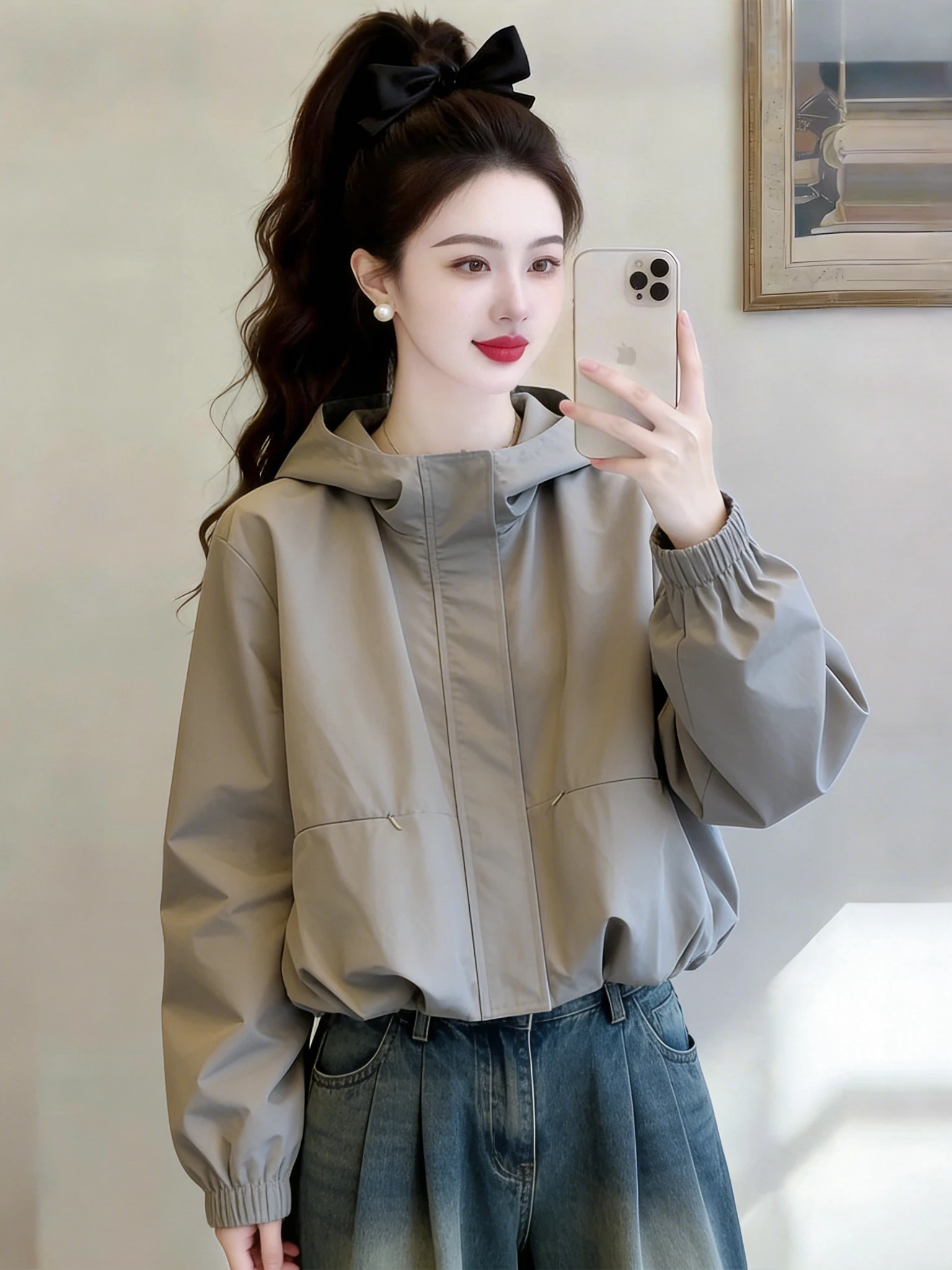 Casual Sporty Hooded Jacket Women's Fashionable Versatile Zipper Hooded Outerwear Spring Autumn New Style Commute Style Loose...
Casual Sporty Hooded Jacket Women's Fashionable Versatile Zipper Hooded Outerwear Spring Autumn New Style Commute Style Loose...