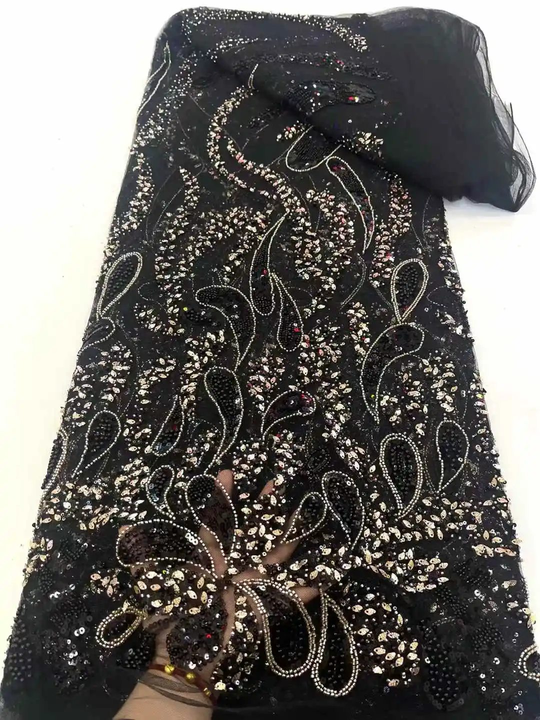 Luxury African Tulle Laces Latest Beads Sequins Fabric 2025 High Quality Nigerian Tulle Net Lace Embroidery Bride Lace For Dress
Luxury African Tulle Laces Latest Beads Sequins Fabric 2025 High Quality Nigerian Tulle Net Lace Embroidery Bride Lace For Dress