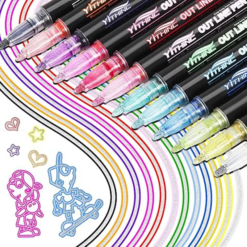 48 Pcs Metallic Markers Glitter Pens Fine Point 0.7mm Art Supplies for Bullet Journal Scrapbook Card Making DIY Crafts Gift Kid
48 Pcs Metallic Markers Glitter Pens Fine Point 0.7mm Art Supplies for Bullet Journal Scrapbook Card Making DIY Crafts Gift Kid