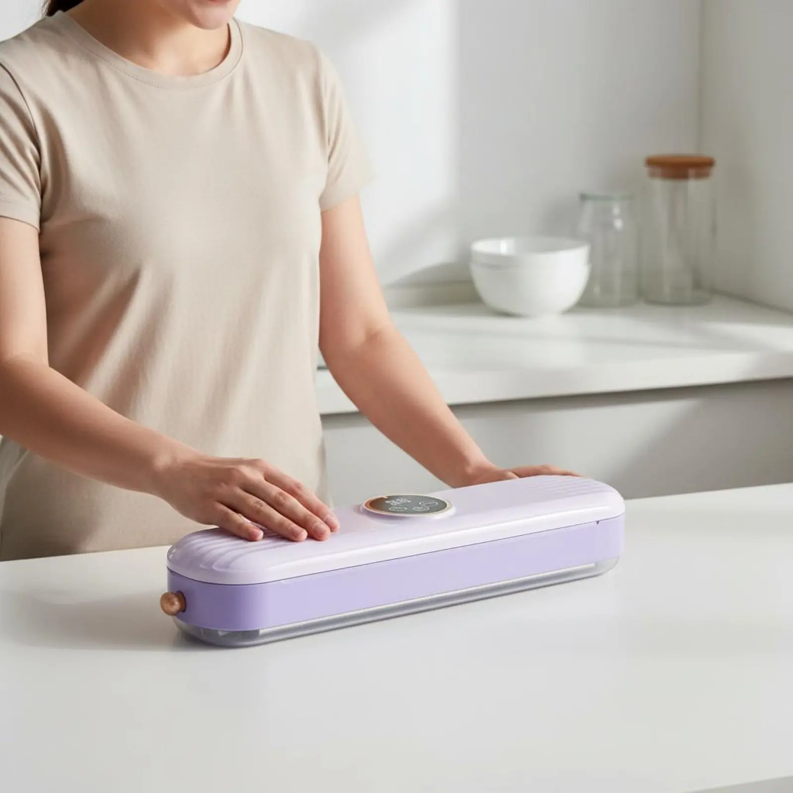 Vacuum Sealer Machine Fast Sealing Automatic Food Sealer Kitchen Appliance Single-Press Function for Home
Vacuum Sealer Machine Fast Sealing Automatic Food Sealer Kitchen Appliance Single-Press Function for Home
