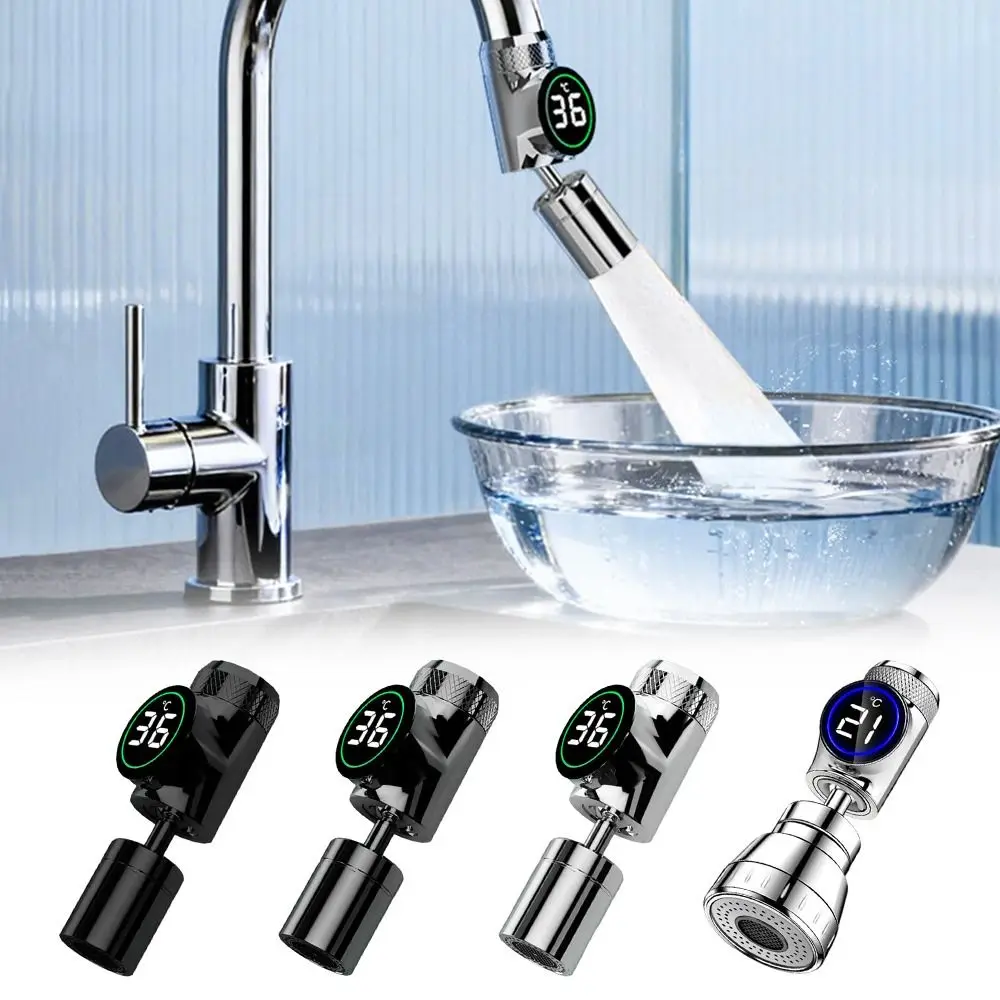 Anti-splash Kitchen Faucet Aerator 360 Degree Swivel with Temperature Display Kitchen Sink Faucet Extender Tap Water Filter
Anti-splash Kitchen Faucet Aerator 360 Degree Swivel with Temperature Display Kitchen Sink Faucet Extender Tap Water Filter