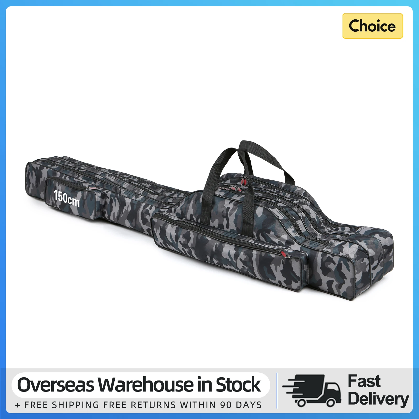 120cm/ 150cm 3 Layers Fishing Pole Bag Portable Folding Rod Carry Case Fishing Reel Tackle Storage Bag Case for Outdoor Fishing
120cm/ 150cm 3 Layers Fishing Pole Bag Portable Folding Rod Carry Case Fishing Reel Tackle Storage Bag Case for Outdoor Fishing