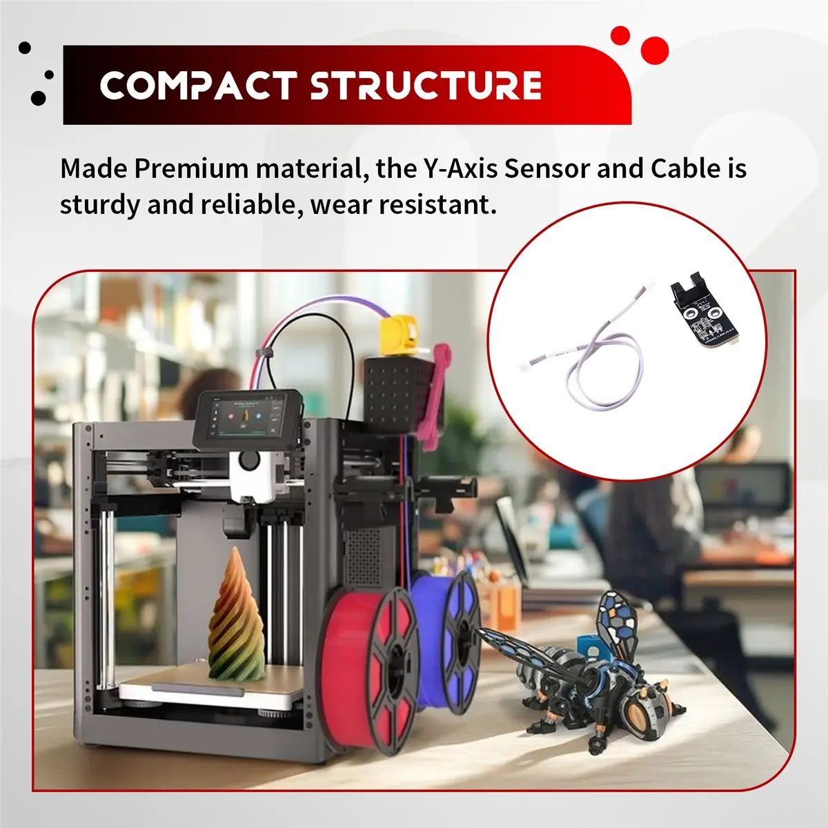 NEW FACTORY~1Pc for AD5X Y- Sensor and Cable - 3D Printer Parts
NEW FACTORY~1Pc for AD5X Y- Sensor and Cable - 3D Printer Parts