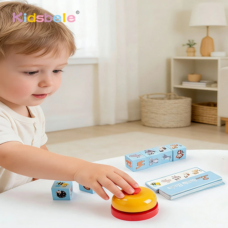 Wooden Animal Matching Battle Blocks Game with Bell and Cards Kids Logical Thinking Training Family Party Interactive Table Toy
Wooden Animal Matching Battle Blocks Game with Bell and Cards Kids Logical Thinking Training Family Party Interactive Table Toy