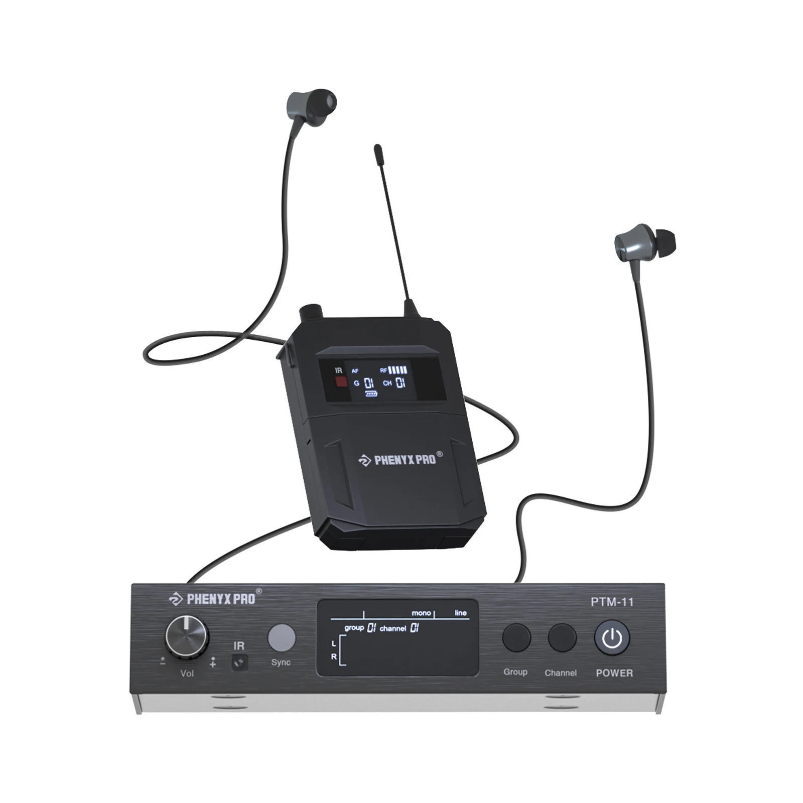 Mono Stage Return System Phenyx pro PTM-11 Wireless in-ear Monitor System for DJ Live Show
Mono Stage Return System Phenyx pro PTM-11 Wireless in-ear Monitor System for DJ Live Show