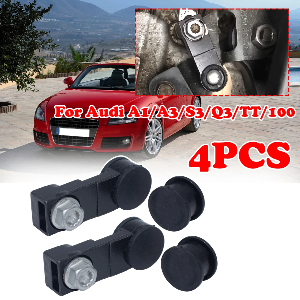 4Pcs Automatic Gear Shifter Cable Bushing For Audi A1 A3 Q3 S3 2016 Quattro TT Connector Adapter Base Linkage Rubber Accessories
4Pcs Automatic Gear Shifter Cable Bushing For Audi A1 A3 Q3 S3 2016 Quattro TT Connector Adapter Base Linkage Rubber Accessories