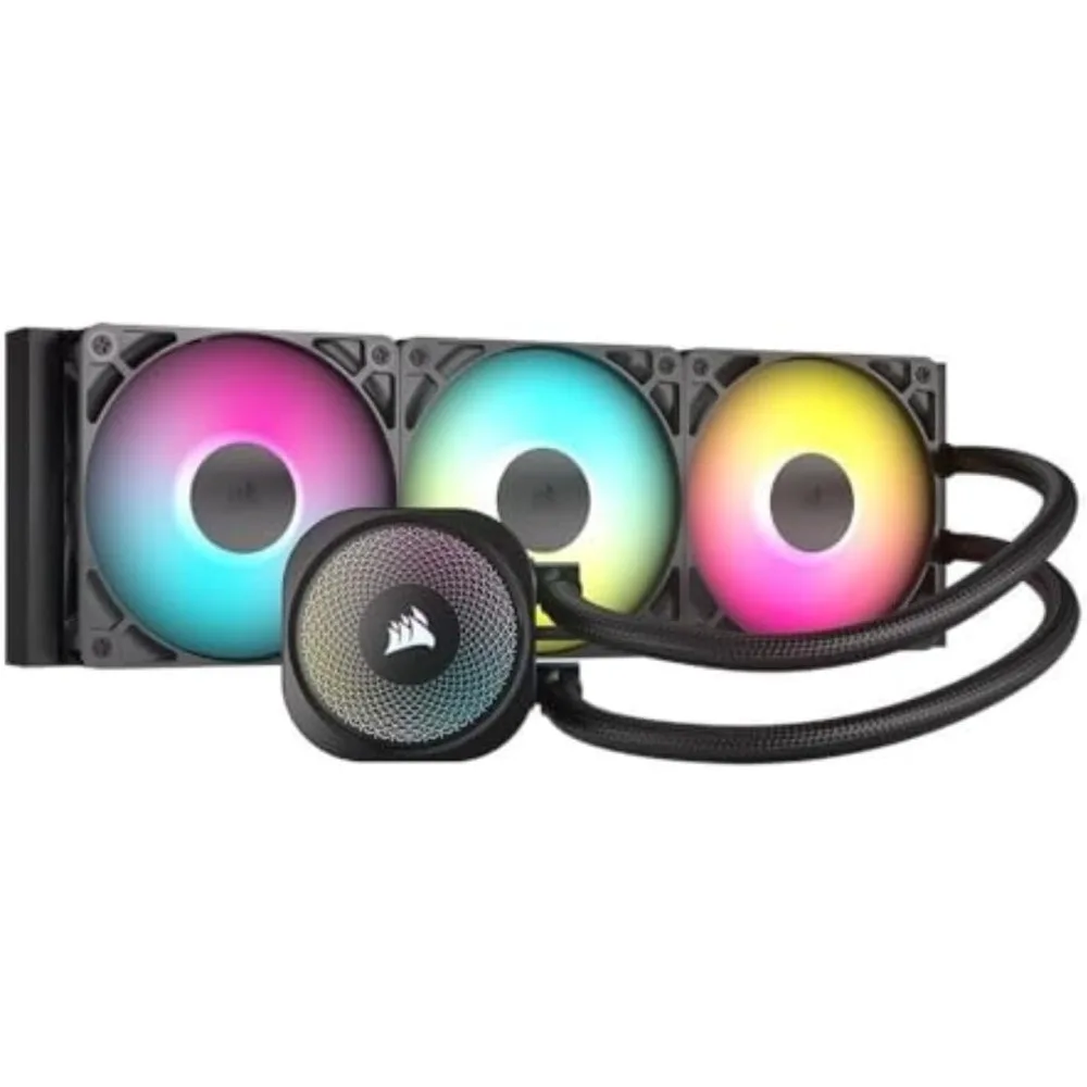 360mm AIO Liquid CPU Cooler with 3X ARGB Fans Low Noise for Intel LGA 1851 1700 AMD AM5 AM4 Daisy Chain Motherboard Control
360mm AIO Liquid CPU Cooler with 3X ARGB Fans Low Noise for Intel LGA 1851 1700 AMD AM5 AM4 Daisy Chain Motherboard Control