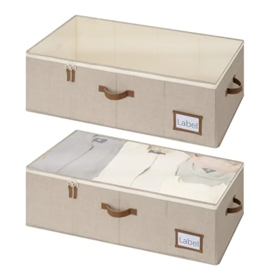 Under Bed Storage Bins 10'' Underbed Storage Containers with Lid 77L Clothes Organizer for Bedding Blankets Sweaters Shoes 2-Pa
Under Bed Storage Bins 10'' Underbed Storage Containers with Lid 77L Clothes Organizer for Bedding Blankets Sweaters Shoes 2-Pa